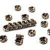 Brass Rhinestone Spacer Beads RB-A014-L8mm-01AB-NF-1