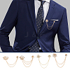 4Pcs 4 Styles Rhinestone Crown & Star Hanging Chain Brooch JEWB-OC0001-09-5