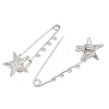 Starfish 304 Stainless Steel Safety Pins Brooch Findings SA-CBA098D-16B-P04-2