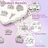 10Pcs 5 Styles Brass Micro Pave Clear Cubic Zirconia Pendants KK-CJ0004-26P-3