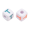 Opaque Acrylic Enamel European Beads AC-ACBA1794-04T-2