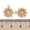 Brass Micro Pave Clear Cubic Zirconia Charms KK-G491-12G-3