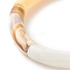Acrylic Curved Tube Beaded Stretch Bracelet BJEW-JB07973-04-4