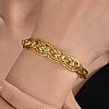 Fashionable Hollow Adjustable Braid Shape Brass Cuff Bangles for Women JO9316-1