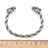 Viking 304 Stainless Steel Open Cuff Bangles for Men BJEW-U001-07K-AS-2