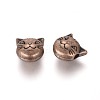 Tibetan Style Alloy Kitten Beads TIBEP-GC178-R-NR-1