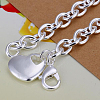 Brass Heart Charm Bracelets For Women BJEW-BB12638-4