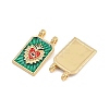 Brass Enamel Pendants KK-B157-28C-G-2