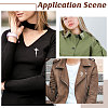4Pcs 2 Styles Faith Theme Zinc Alloy Brooch JEWB-CA0001-90-7