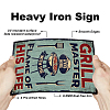Vintage Metal Tin Sign AJEW-WH0189-255-3
