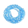 AB Color Plated Transparent Glass Beads Strands GLAA-G127-01-01O-3