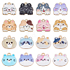 32Pcs 16 Styles Printed Alloy Pendants ENAM-DC0001-93-1