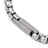 304 Stainless Steel Box Chains Bracelets BJEW-S156-02P-2