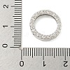 Brass Micro Pave Clear Cubic Zirconia Beads Frame KK-P277-58B-P-3