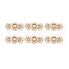 Alloy Interlocking Clasps ALRI-WH0005-07LG-1