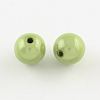 Spray Painted Acrylic Beads MACR-Q154-10mm-014-2