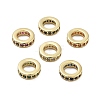 Brass Micro Pave Cubic Zirconia Spacer Beads KK-Q006-64G-1