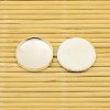 Brass Cabochons Settings and Flat Round Transparent Clear Glass Cabochons KK-X0009-S-RS-3
