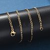Ion Plating(IP) 304 Stainless Steel Figaro Chain Necklaces STAS-K168-02G-3