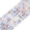 Gradient Color Electroplate Glass Bead Strands X1-GLAA-E042-05D-1