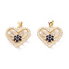 Brass Micro Pave Cubic Zirconia Pendants ZIRC-A019-04G-2