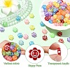 100Pcs Smiling Face Transparent Acrylic Beads MACR-YW0003-47A-3
