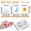 40Pcs 10 Style Opaque Resin Pendants RESI-KS0001-12-3