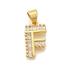 Rack Plating Brass Micro Pave Cubic Zirconia Pendants KK-L226-100G-F-1