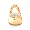 Brass Micro Pave Cubic Zirconia Pendants KK-C096-12G-1