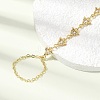 Brass Micro Pave Cubic Zirconia Mittens Bracelets BJEW-C156-01G-06-2
