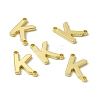 Rack Plating Brass Letter Connector Charms KK-C007-38G-K-1
