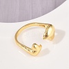 Brass Cuff Rings for Women RJEW-L132-07G-2
