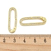 Rack Plating Brass Micro Pave CLear Cubic Zirconia  Spring Gate Clasps KK-Q814-13G-3