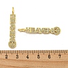 Brass Micro Pave Clear Cubic Zirconia Pendants KK-R159-03B-G-3