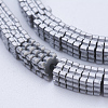 Electroplate Non-magnetic Synthetic Hematite Beads Strands G-J381-4x1mm-A01-F-2