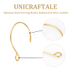 50Pcs Ion Plating(IP) 304 Stainless Steel Earring Hooks STAS-UN0058-52-5