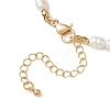 Faceted Round Natural Garnet and Rice Natural Pearl Beaded Necklaces for Women NJEW-JN05816-01-5