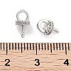 Brass Clear Cubic Zirconia Peg Bails KK-P271-12P-3