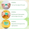 4Pcs 4 Colors Silicone Replacement Thumb Grip Caps AJEW-GF0009-67C-6