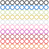 100Pcs 10 Colors Baking Paint Iron Stitch Markers Rings IFIN-HS0001-04-5