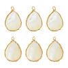 ARRICRAFT 6Pcs Natural White Shell Pendants KK-AR0003-45-1