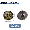 20Pcs Alloy Shank Buttons BUTT-FH0001-036A-2