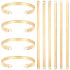 6Pcs Stainless Steel Blank Cuff Bangles MAK-BBC0001-32G-1