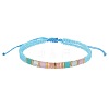 Glass Seed Bead Braided Bead Bracelets AQ4217-3-1