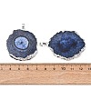 Dyed Natural Druzy Solar Quartz Crystal Pendants G-F693-01J-S-3
