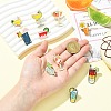 10Pcs 10 Styles Mixed Drink Enamel Pins JEWB-CJ0003-30-4