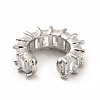 Cubic Zirconia Tennis Cuff Earrings LS-EJEW-K093-09P-05-3