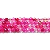 Faceted Natural Striped Agate/Banded Agate Beads Strands X-G-F447-4mm-H08-2
