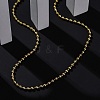 Rack Plating Brass Ball Chain Necklaces for Women NJEW-A035-03G-3