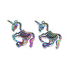 Rainbow Color Alloy Pendants PALLOY-N156-190-2